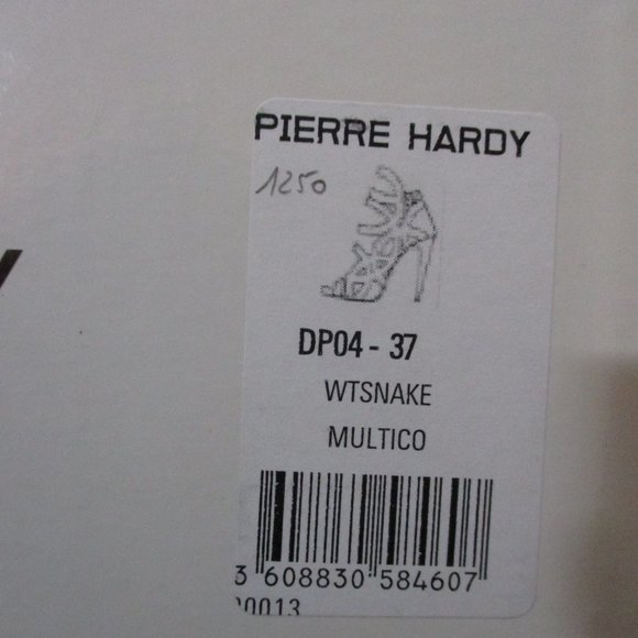 NEW PIERRE HARDY High Heel Shoe Strappy Sandal 37 WTSNAKE MULTICO - Picture 6 of 7